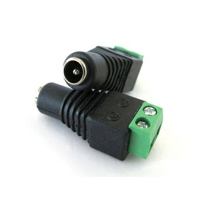 100pcs 5.5mm x 2.1mm Female CCTV LED DC Power Plug Jack Adapter