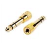 5pcs Gold 1/4" 6.35mm to 3.5mm Plug Stereo Audio Headphone Screw Adapter view 1