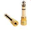 5pcs Gold 1/4" 6.35mm to 3.5mm Plug Stereo Audio Headphone Screw Adapter view 2