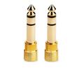 5pcs Gold 1/4" 6.35mm to 3.5mm Plug Stereo Audio Headphone Screw Adapter view 3