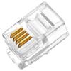XANHAM RJ9 4P4C Connectors(25 Pieces Pack) Telephone Cord Cable Male Plug, AV00403 view 1
