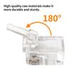 XANHAM RJ9 4P4C Connectors(25 Pieces Pack) Telephone Cord Cable Male Plug, AV00403 view 3