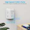 Surge Protector Outlet Extender, VINTAR 6 Outlet Splitter with 3 USB Charging Ports (2 USB C Ports), 900J Multi Plug Outlet Power Strip, 3-Sided USB Wall Charger for Home Office Dorm Room Essentials view 3