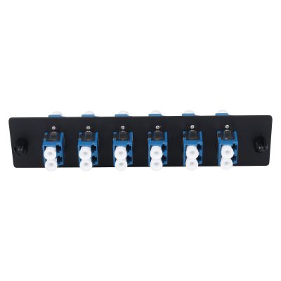 fyboptwu 12-Port LC Duplex SM Fiber Patch Panel with 6 UPC Adapters, 1pc