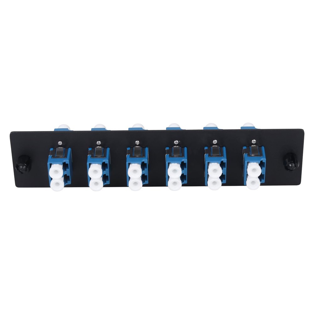 fyboptwu 12-Port LC Duplex SM Fiber Patch Panel with 6 UPC Adapters, 1pc