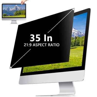 AIZYR Privacy Screen Filter for 35 inch Desktop PC Computer Monitor- Anti-Glare Anti-Scratch Anti-UV Computer Privacy Screen Protector(82X34.5cm)