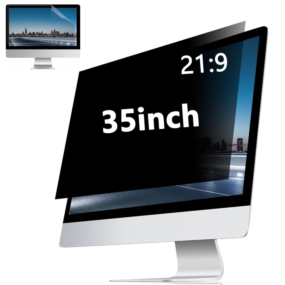 AIZYR 35 Inch Computer Monitor Privacy Screen Filter with 21:9 Ratio Anti-Glare Anti Scratch Screen Protector Privacy Shield(82X34.5cm)