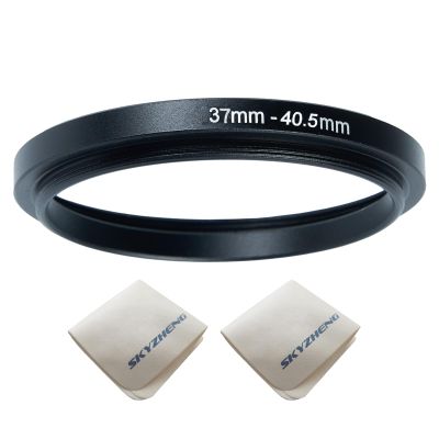 37mm Lens to 40.5mm Camera Lens Adapter 37mm to 40.5mm Step Up Ring Adapter Ring for All Brands of UV ND CPL, with Premium Lens Wiping Cloth 2 Pack (37mm-40.5mm)