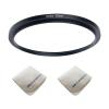 67mm Lens to 62mm Camera Lens Adapter 67mm to 62mm Step Down Ring Adapter Ring for All Brands of UV ND CPL, with Premium Lens Wiping Cloth 2 Pack (67mm-62mm) view 1