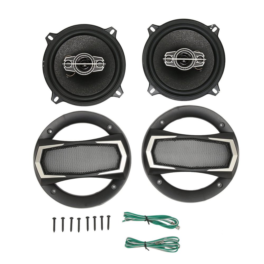 2Pcs Car Coaxial Loudspeaker, 400W Audio Midrange Loudspeaker High and Low Sound 5 Inch Car Loudspeaker for Car Modification