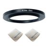 40.5mm Lens to 55mm Camera Lens Adapter 40.5mm to 55mm Step Up Ring Adapter Ring for All Brands of UV ND CPL, with Premium Lens Wiping Cloth 2 Pack (40.5mm-55mm) view 1