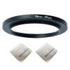 39mm Lens to 49mm Camera Lens Adapter 39mm to 49mm Step Up Ring Adapter Ring for All Brands of UV ND CPL, with Premium Lens Wiping Cloth 2 Pack (39mm-49mm) view 1