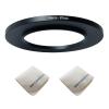46mm Lens to 67mm Camera Lens Adapter 46mm to 67mm Step Up Ring Adapter Ring for All Brands of UV ND CPL, with Premium Lens Wiping Cloth 2 Pack (46mm-67mm) view 1