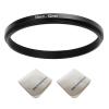 55mm Lens to 52mm Camera Lens Adapter 55mm to 52mm Step Down Ring Adapter Ring for All Brands of UV ND CPL, with Premium Lens Wiping Cloth 2 Pack (55mm-52mm) view 1
