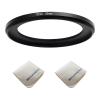 72mm Lens to 55mm Camera Lens Adapter 72mm to 55mm Step Down Ring Adapter Ring for All Brands of UV ND CPL, with Premium Lens Wiping Cloth 2 Pack (72mm-55mm) view 1