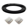 55mm Lens to 37mm Camera Lens Adapter 55mm to 37mm Step Down Ring Adapter Ring for All Brands of UV ND CPL, with Premium Lens Wiping Cloth 2 Pack (55mm-37mm) view 1