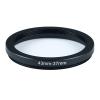 43mm Lens to 37mm Camera Lens Adapter 43mm to 37mm Step Down Ring Adapter Ring for All Brands of UV ND CPL, with Premium Lens Wiping Cloth 2 Pack (43mm-37mm) view 2