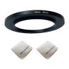 43mm Lens to 58mm Camera Lens Adapter 43mm to 58mm Step Up Ring Adapter Ring for All Brands of UV ND CPL, with Premium Lens Wiping Cloth 2 Pack(43mm-58mm)