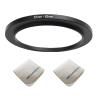 52mm Lens to 62mm Camera Lens Adapter 52mm to 62mm Step Up Ring Adapter Ring for All Brands of UV ND CPL, with Premium Lens Wiping Cloth 2 Pack (52mm-62mm) view 1