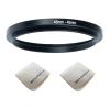 46mm Lens to 49mm Camera Lens Adapter 46mm to 49mm Step Up Ring Adapter Ring for All Brands of UV ND CPL, with Premium Lens Wiping Cloth 2 Pack (46mm-49mm) view 1