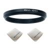 46mm Lens to 43mm Camera Lens Adapter 46mm to 43mm Step Down Ring Adapter Ring for All Brands of UV ND CPL, with Premium Lens Wiping Cloth 2 Pack (46mm-43mm) view 1
