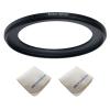 82mm Lens to 62mm Camera Lens Adapter 82mm to 62mm Step Down Ring Adapter Ring for All Brands of UV ND CPL, with Premium Lens Wiping Cloth 2 Pack (82mm-62mm) view 1