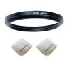 48mm Lens to 49mm Camera Lens Adapter 48mm to 49mm Step Up Ring Adapter Ring for All Brands of UV ND CPL, with Premium Lens Wiping Cloth 2 Pack (48mm-49mm) view 1