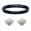 49mm Lens to 40.5mm Camera Lens Adapter 49mm to 40.5mm Step Down Ring Adapter Ring for All Brands of UV ND CPL, with Premium Lens Wiping Cloth 2 Pack (49mm-40.5mm) view 1