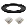 77mm Lens to 49mm Camera Lens Adapter 77mm to 49mm Step Down Ring Adapter Ring for All Brands of UV ND CPL, with Premium Lens Wiping Cloth 2 Pack (77mm-49mm) view 1