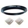 40.5mm Lens to 46mm Camera Lens Adapter 40.5mm to 46mm Step Down Ring Adapter Ring for All Brands of UV ND CPL, with Premium Lens Wiping Cloth 2 Pack (40.5mm-46mm) view 1