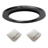 55mm Lens to 72mm Camera Lens Adapter 55mm to 72mm Step Up Ring Adapter Ring for All Brands of UV ND CPL, with Premium Lens Wiping Cloth 2 Pack (55mm-72mm) view 1