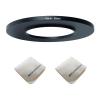49mm Lens to 82mm Camera Lens Adapter 49mm to 82mm Step Up Ring Adapter Ring for All Brands of UV ND CPL, with Premium Lens Wiping Cloth 2 Pack (49mm-82mm) view 1