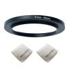 37mm Lens to 58mm Camera Lens Adapter 37mm to 58mm Step Down Ring Adapter Ring for All Brands of UV ND CPL, with Premium Lens Wiping Cloth 2 Pack (37mm-58mm) view 1