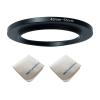 43mm Lens to 55mm Camera Lens Adapter 43mm to 55mm Step Up Ring Adapter Ring for All Brands of UV ND CPL, with Premium Lens Wiping Cloth 2 Pack (43mm-55mm) view 1