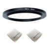 49mm Lens to 58mm Camera Lens Adapter 49mm to 58mm Step Up Ring Adapter Ring for All Brands of UV ND CPL, with Premium Lens Wiping Cloth 2 Pack (49mm-58mm) view 1