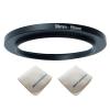 39mm Lens to 55mm Camera Lens Adapter 39mm to 55mm Step Up Ring Adapter Ring for All Brands of UV ND CPL, with Premium Lens Wiping Cloth 2 Pack (39mm-55mm) view 1