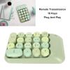 GOWENIC USB Numeric Keypad Number Pad, 2.4G 18 Keys Mini Digital Keyboard, Portable Retro Round Keycaps Numpad with USB Receiver for Computer Laptop view 3