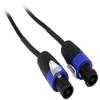 Rockville RCSS1425 25 ft Speakon to Speakon Pro Speaker Cable, 14 AWG 2-Conductor 100% OFC Copper, Black PVC Jacket, High-Current Audio Use, 6-Piece view 2
