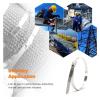 Cable Tie Straps,Locking Ties, 50/100PCS Locking Cable Metal Zip Ties Stainless Steel Cable Twist Ties Locking Metal Zip-Exhaust Wrap Coated (Color : Silver, Size : 100Pcs 4.6MM x 150MM) ( Color : Sil view 4