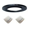 49mm Lens to 77mm Camera Lens Adapter 49mm to 77mm Step Up Ring Adapter Ring for All Brands of UV ND CPL, with Premium Lens Wiping Cloth 2 Pack (49mm-77mm) view 1