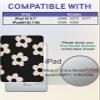 Uppuppy for iPad A16 Case - for iPad 10th Generation Case 10.9 Inch Women Kids Girls Cute Flower Girly Teens Pretty Black Floral Aesthetic Rotating Stand Folio Tablet Cover for Apple 10/11 2025 view 2