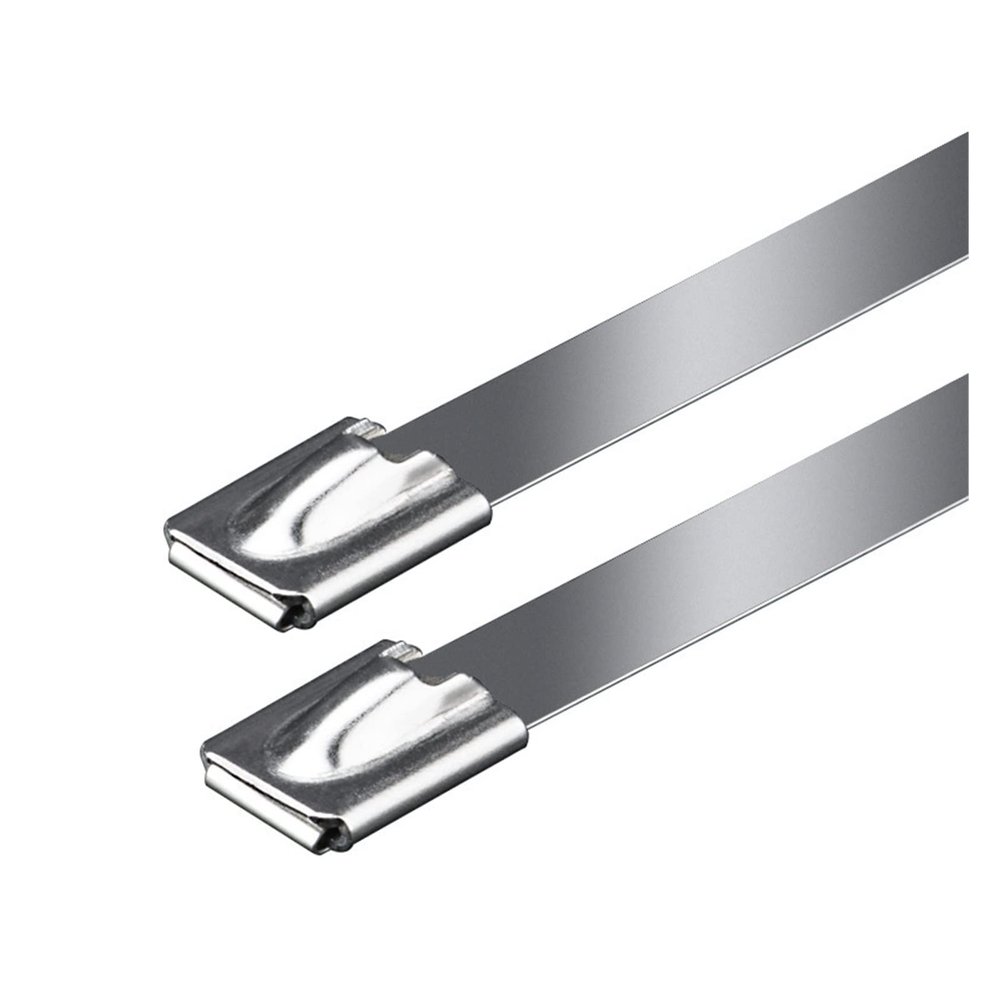 Cable Tie Straps,Locking Ties, 100Pcs 304 Stainless Steel Cable Ties 4.6mm Self-Locking Cable Zip Tie Metal Exhaust Locking Ties (Color : Silver, Size : 4.6X550MM) ( Color : Silver , Size : 4.6X350MM