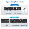 Cable Matters 990ft Extra Long Range Audio Over Ethernet Adapter Kit with Built-in Digital to Analog Converter(DAC), Support Optical Audio Toslink, L/R RCA (AudioExtender Over Cat5e/Cat6 Adapter) view 2