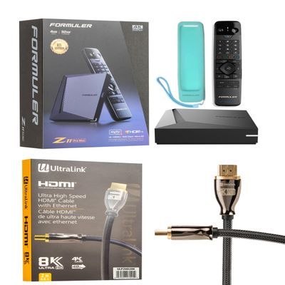 Formuler Z11 Pro Max + ULTRALINK 8K High Speed HDMI Cable - Android 11 4GB Ram 32GB Storage with Universal Bluetooth Voice Remote & Premium Protective Silicone Remote Cover