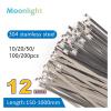 Cable Tie Straps,Locking Ties, 10-100Pcs 12mm 0.47inch Stainless Steel Cable Twist Tie Lock Metal Zip Wrap Coated Metal Detectable Cable Tie 150 200mm (Color : 50PCS, Size : 12x200mm) ( Color : 100pcs view 3