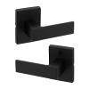 Kwikset CP730SALSQT Singapore Clear Pack Privacy Door Lever Set with Square Rose - Matte Black view 2