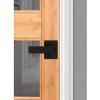 Kwikset CP730SALSQT Singapore Clear Pack Privacy Door Lever Set with Square Rose - Matte Black view 4