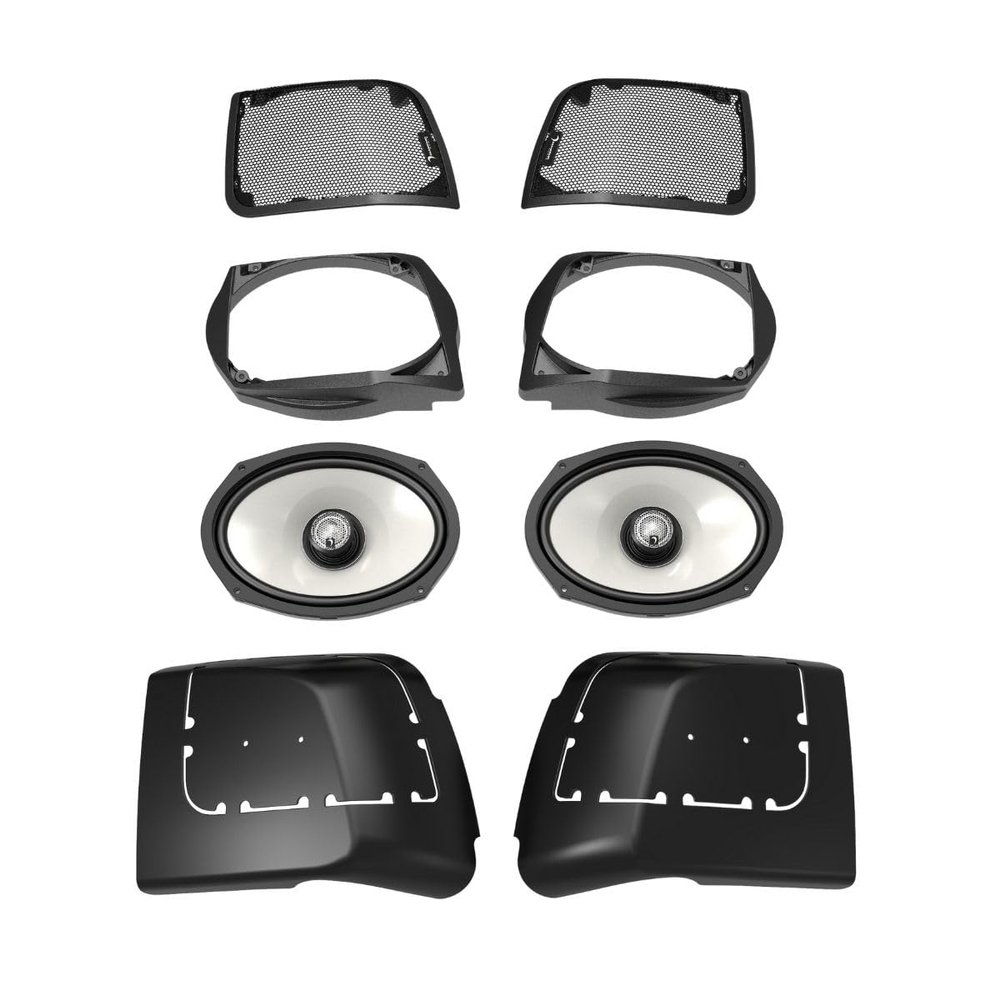 Diamond Audio for Harley Davidson 2014 Model and Up Cut in Lid Kit with Speaker Set (MS694NEOLK)