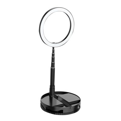 DOITOOL Streaming Lights 8 Rod Retractable Fill Lamp 3 Lighting Modes Black Compact and Portable
