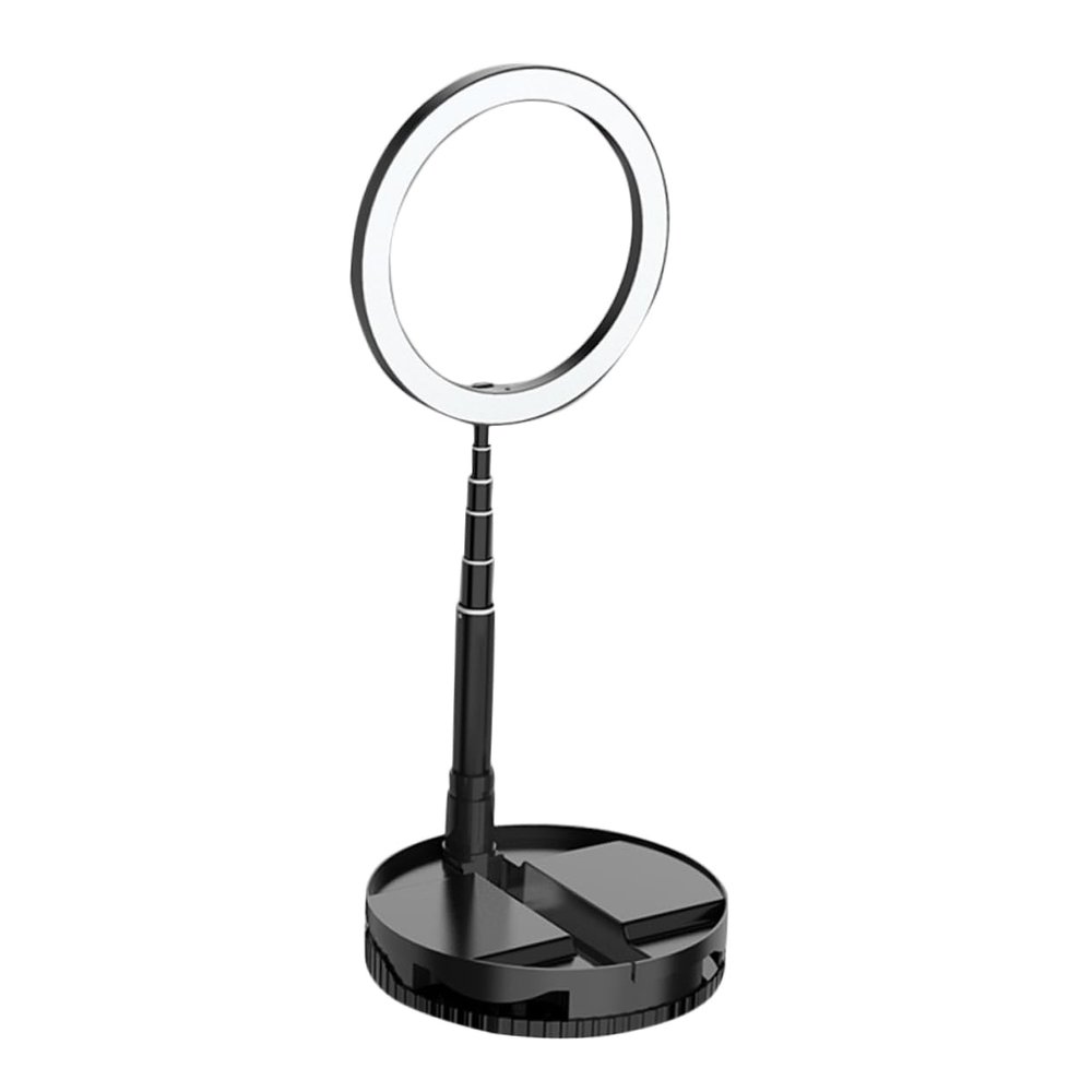 DOITOOL Streaming Lights 8 Rod Retractable Fill Lamp 3 Lighting Modes Black Compact and Portable
